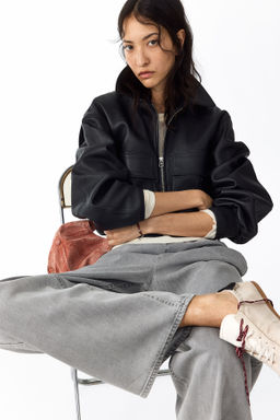 Pantal?n denim con cord?n de ajuste - H&m фото 8