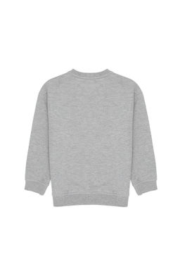 Erkek _ocuk Gri Melanj Bisiklet Yaka Sweatshirt - U.s. polo assn фото 2