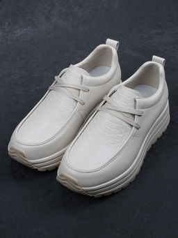 03-A1011-2 BEIGE Полуботинки спортивные женские (натуральная кожа)