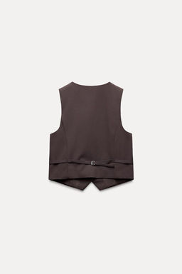 WAISTCOAT WITH TAB - Zara фото 5