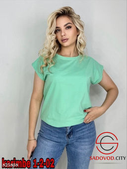 Футболка женская однотонная