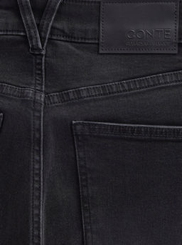 CONTE CON-671 Черные джинсы skinny с эффектом потертости и необработанным краем black - Conte elegant фото 10