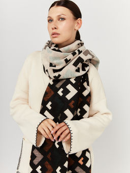 в составе ШЕРСТЬ и КАШЕМИР Большой, мягкий, теплый двусторонний палантин - Tantino фото 5