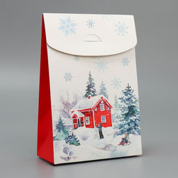 Цена за 2 шт. Коробка подарочная новогодняя складная «С Новым годом», 15×7×22 см