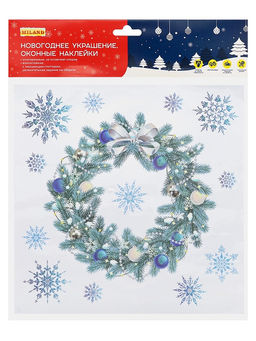 Наклейки на листе 25*25см "Рождественский венок" (НН-2094)