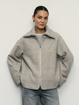 Полупальто с вязаным воротником / Zarina  фото 8