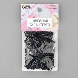 Цена за 2 шт. Крючок пришивной №4, 21×13 мм, 100 шт., чёрный