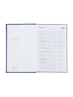Ежедневник датированный Calligrata, А5, 2026, твёрдая обложка из бумвинила, 168 листов, синий фото 5