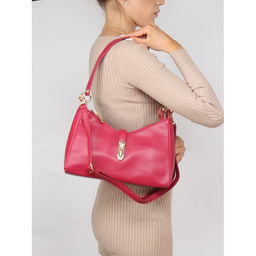 Сумка женская искусственная кожа DJ-СМ 6731-ROSE RED, 1отд, плечевой ремень, фуксия SALE 257775 - Adelia фото 5