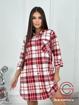 Рубашка женская в клетку