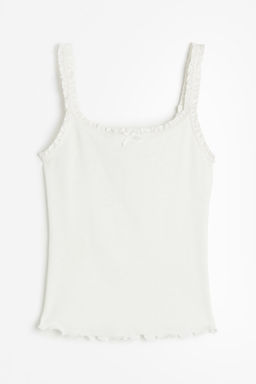 Top de tirantes con ribete de encaje - H&m фото 3