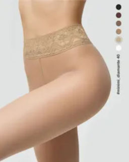 DIAMANTE 40 (кружевной пояс) (60/1) - caramello