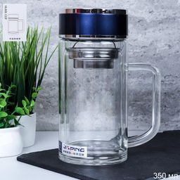 Термокружка 350 мл двойные стенки с металическим ситом / LCWB6224 /уп 50/