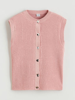 Bisiklet Yaka K?z ?ocuk Triko Yelek