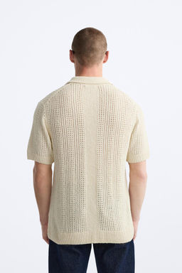 TEXTURED KNIT POLO SHIRT - Zara фото 3
