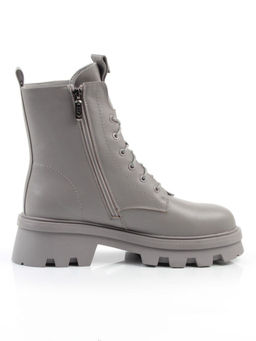 04-M3-2171 GRAY Ботинки зимние женские (натуральная кожа, натуральный мех)