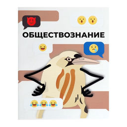 Набор предметных тетрадей 36 листов «Животные мемы», 12 предметов, серые листы