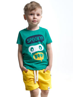 Футболка стильная для детей UD 7895 изумрудный - Mini maxi фото 5
