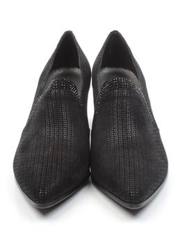 03-6247-T1 BLACK Полуботинки женские (велюр, натуральная кожа)