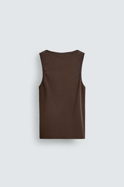 CAMISETA TANK RIB / Marr?n-Azul