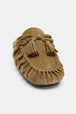 SPLIT SUEDE MULE LOAFERS - Zara фото 5