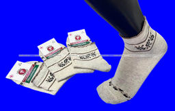 Цена за 10 пар. Линия здоровья носки женские ЛЕН с КРАПИВОЙ со слабой резинкой "ЦВЕТОЧКИ"