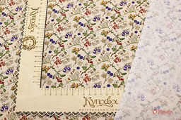 Плательный хлопок Ягодный микс на св.телесно-персиковом, ш.1.44м, хлопок-100%, 135гр/м.кв - Купава фото 2