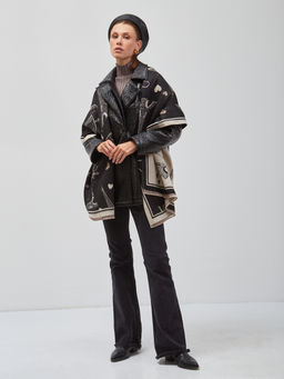 В составе шерсть и кашемир! теплый двусторонний палантин - Tantino фото 2