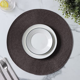 Салфетка сервировочная на стол Доляна «Лофт», d=38 см, коричневая