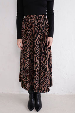 11321 Юбка А-силуэта кофейно-чёрная - Martichelli фото 6