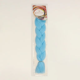 ZUMBA Lumos Канекалон однотонный, гофрированный, люминесцентный, 65 см, 100 гр, цвет голубой(#S4) - Queen fair фото 2