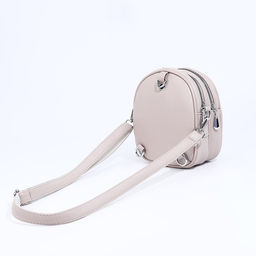 Сумка-рюкзак на молнии, 3 наружных кармана, длинный ремень, цвет серо-бежевый - Simaland фото 8