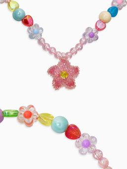 Комплект детский «Выбражулька» 3 предмета, клипсы, бусы, ободок, крлики, цветной