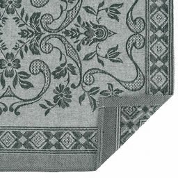 Полотенце кухонное 45х60см "Традиция, зеленый", жаккард/пестроткань: лен 51% хлопок 49%, плотность 220г/м2, упаковка: на картоне, "Домашняя мода" (Россия)