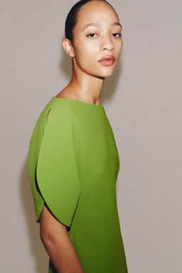 VESTIDO ASIM?TRICO ZW COLLECTION / Verde - Zara фото 5