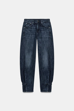 TRF BALLOON MID-WAIST JEANS WITH BELT LOOPS - Zara фото 18