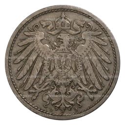 Монета 10 пфеннигов 1908 года D Германия