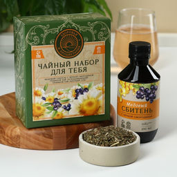 Набор Здоровья и процветания: сбитень 250 мл., чай травяной 100 г (2 шт. х 50 г).