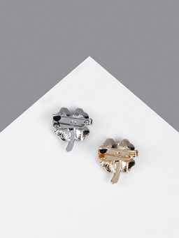 Цена за 12 шт. Брошь «Клевер» сапфировый, МИКС, (неделимая фасовка 12 шт., цена за шт.)