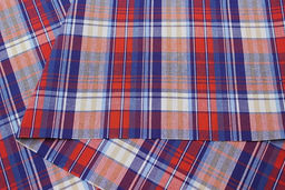 Пестрядь Клетка цв.красный/фиолетовый/белый, ш.1.5м, хлопок-100%, 150гр/м.кв - Купава фото 6