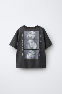 CAMISETA ESTAMPADO FOTOGRAFICO JENNIE RUBY® / Gris antracita - Zara фото 2