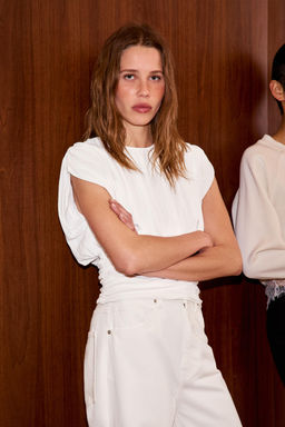 TOP DRAPEADO PUNTO / Blanco - Zara фото 2