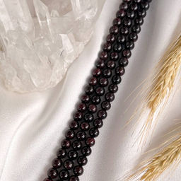 Бусины для украшений из Граната (60 бусин) 39 см