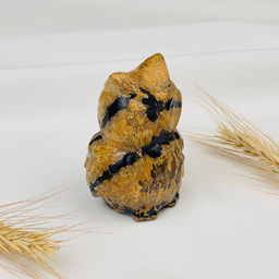 Фигурка Сова из дендритовой "пейзажной" Яшмы