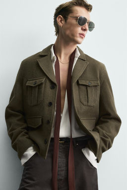 100% WOOL POCKET JACKET LIMITED EDITION - Zara фото 6