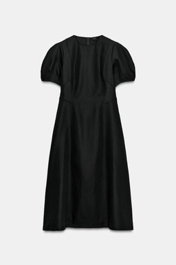VESTIDO MIDI CON LINO ZW COLLECTION / Negro - Zara фото 6