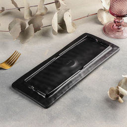 Блюдо сервировочное «Чёрный Восток», 28.5×11×1.5 см, пластик, чёрное