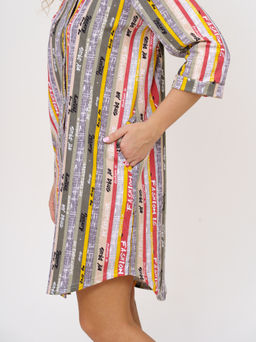 433 Халат "Полоса/слова"