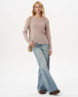 Полупрозрачный лонгслив из мягкого трикотажа-паутинка - Sahar art lab фото 10