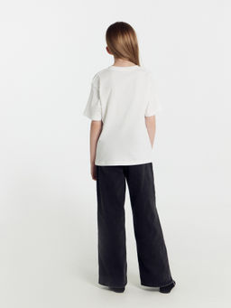 Футболка для девочек в белом цвете с печатью - Mark formelle фото 6